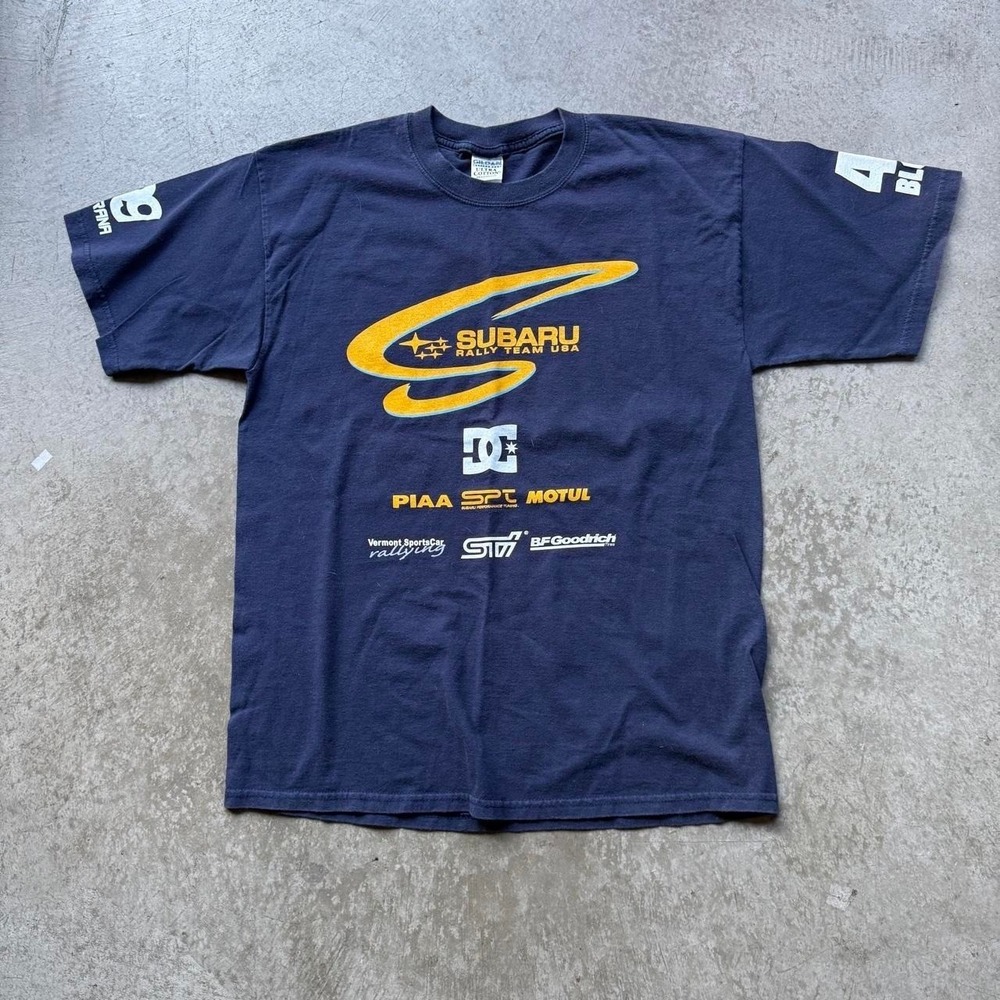 Vintage 2000s DC Shoes Subaru Rally Block 43 Shirt Racing RARE